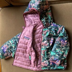 Patagonia reversible down sweater hoody, 2T, best jacket ever!!!